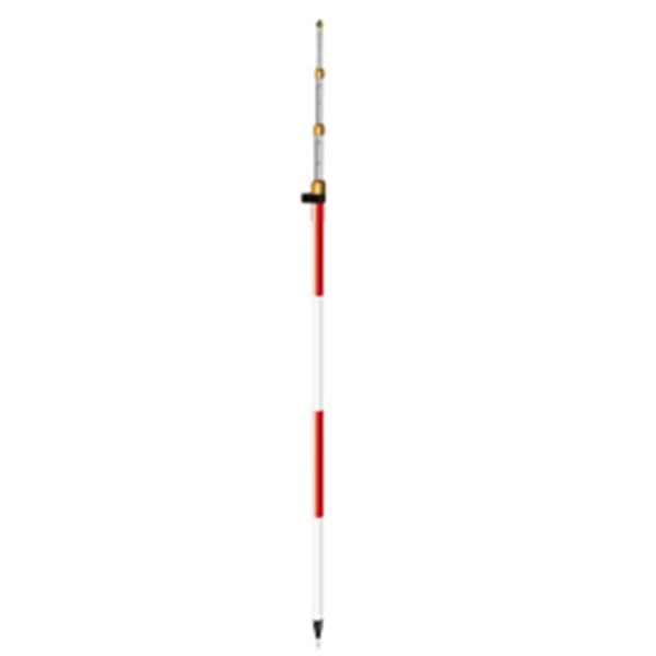 SitePro 15' Aluminum Compression-Lock Prism Pole with Dual Graduations and Adjustable Top