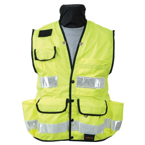 Seco 8069 Surveyors Utility Vest - Fluorescent Yellow - ANSI/ISEA Class 2