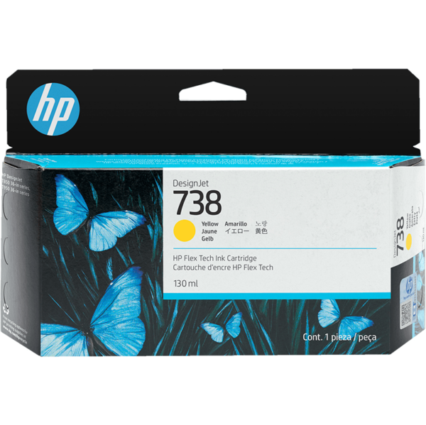 HP 738 130-ml Yellow Ink Cartridge