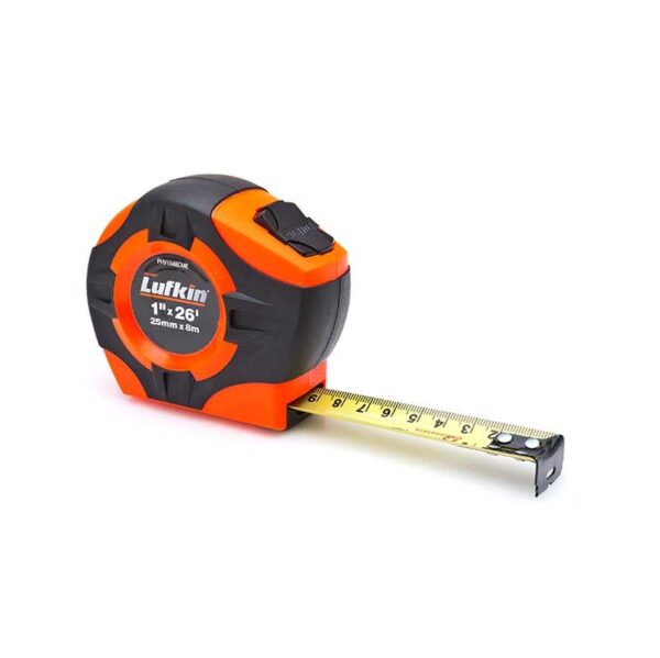 Lufkin Tape, 25mm x 8m Series P1000, Hi-Viz Orange