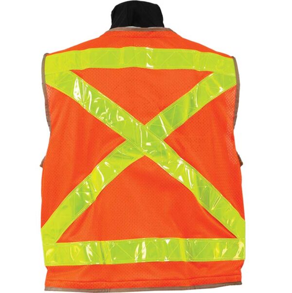 Seco 8069 Surveyors Utility Vest - Fluorescent Orange - ANSI/ISEA Class 2 - Image 2