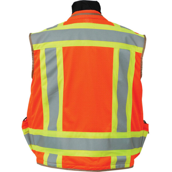 Seco 8265 Safety Utility Vest - Fluorescent Orange - ANSI/ISEA Class 2 - Image 2