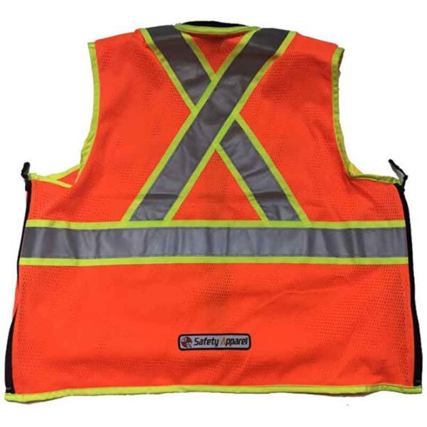 Safety Apparel SVX Party Chief Summer Safety Vest - Fluorescent Orange - Class 2 - Image 2